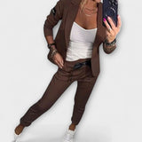 Malou - Conjunto Coordinado de Top, Chaqueta y Pantalones