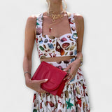 Heather - Conjunto de Falda de Dos Piezas con Estilo