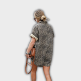 Nonette | Vestido camisero con estampado de leopardo