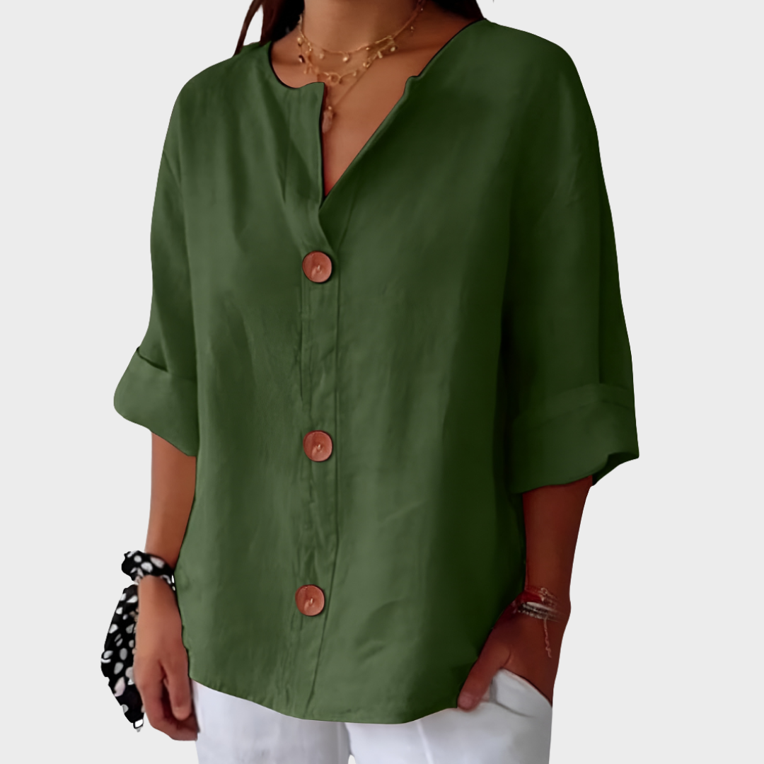 Idun - Blusa de lino informal