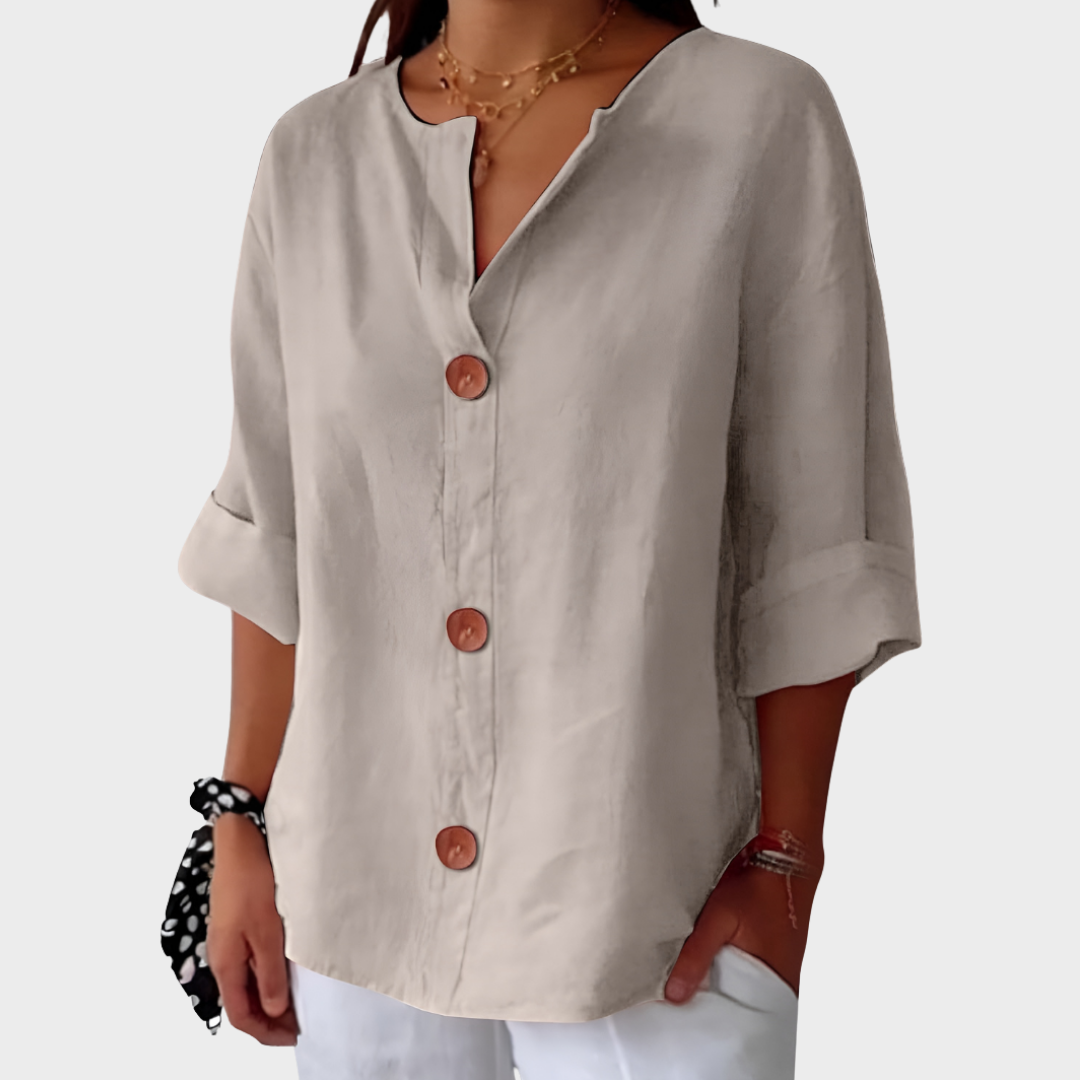 Idun - Blusa de lino informal