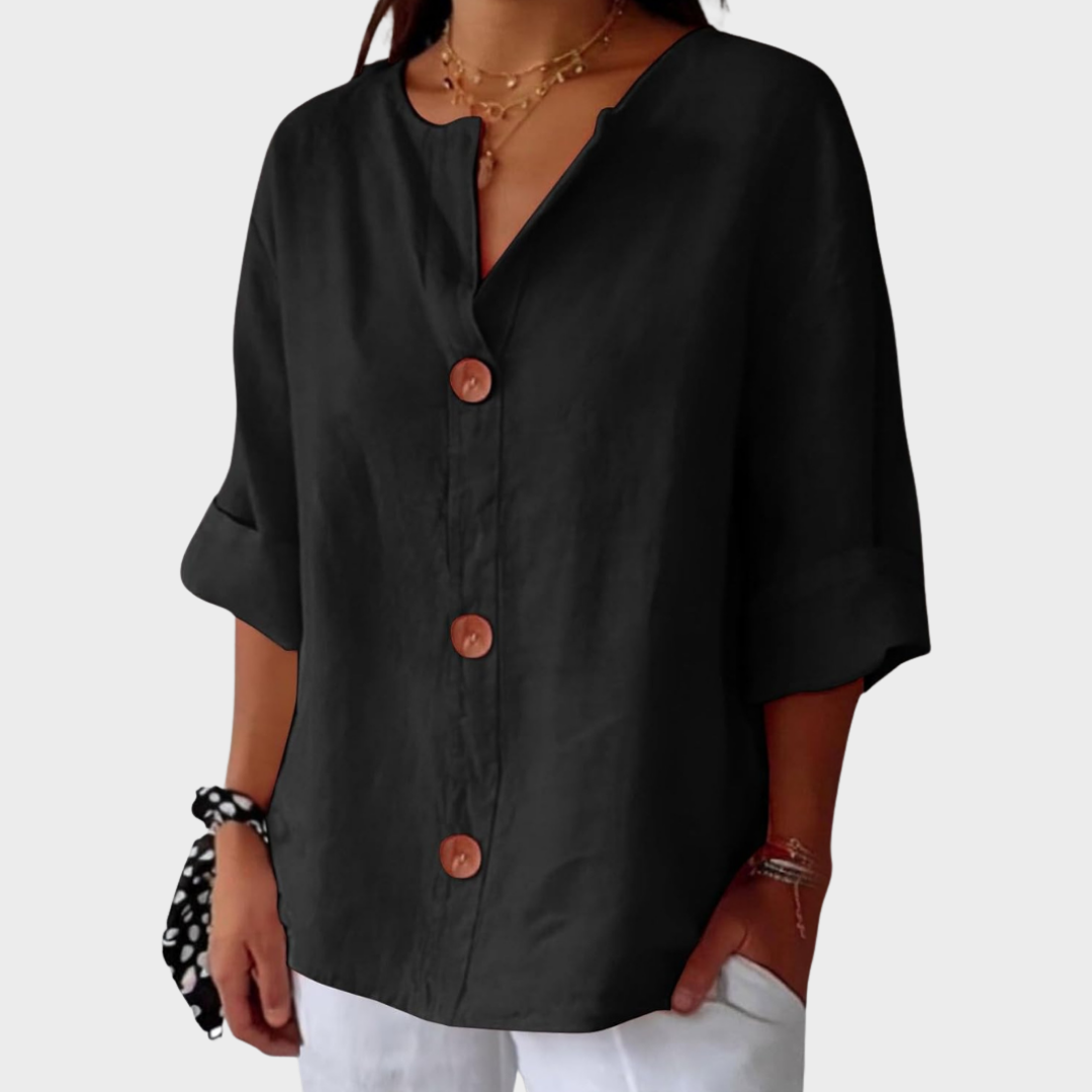 Idun - Blusa de lino informal