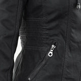 Leni | Chaqueta de Cuero Estilo Motero