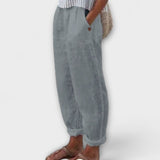 Clara – Pantalón con cintura suave y prácticos bolsillos laterales