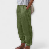 Clara – Pantalón con cintura suave y prácticos bolsillos laterales
