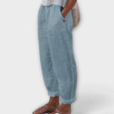 Clara – Pantalón con cintura suave y prácticos bolsillos laterales