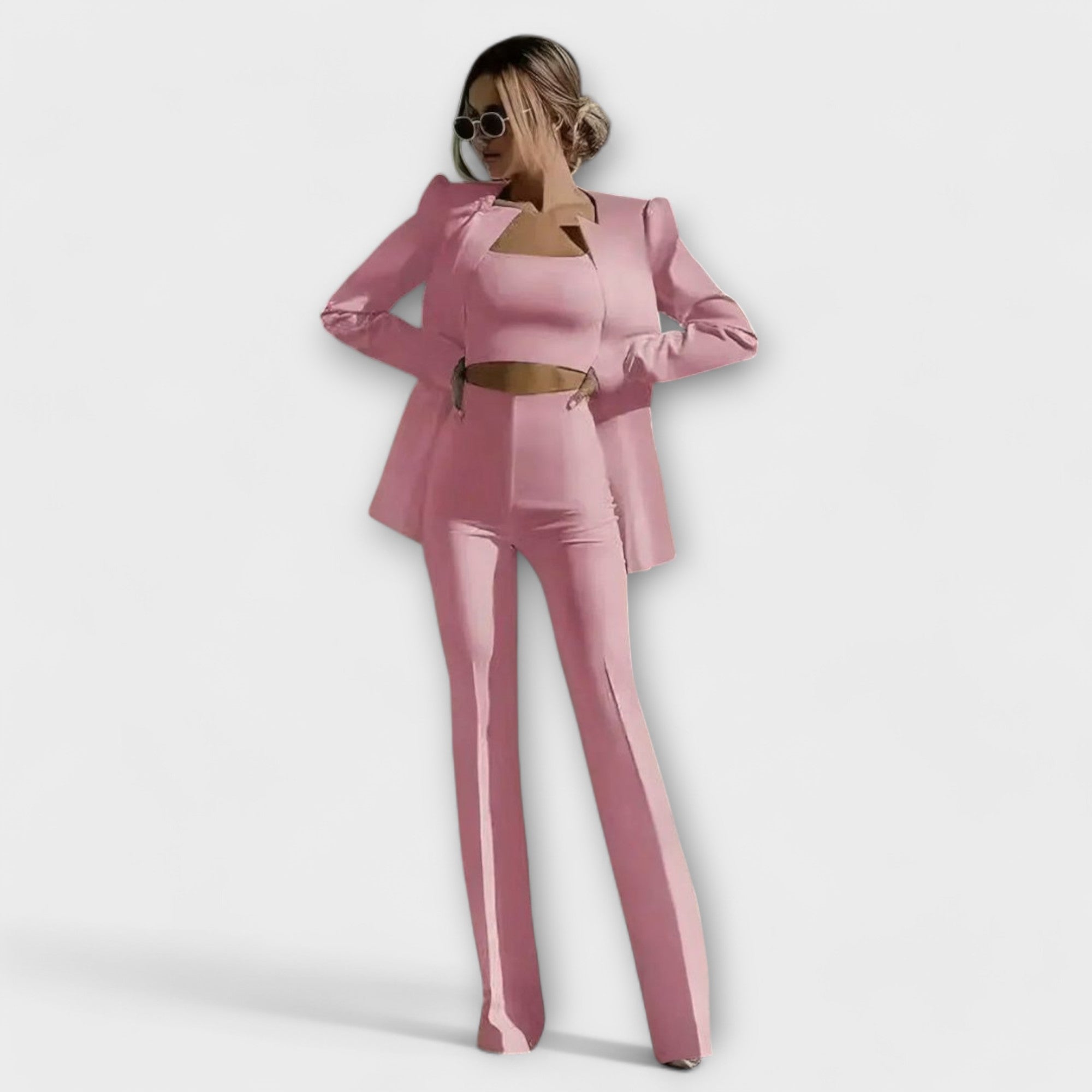 Selina - Conjunto de 3 piezas elegante (Blazer, Top, Pantalones)