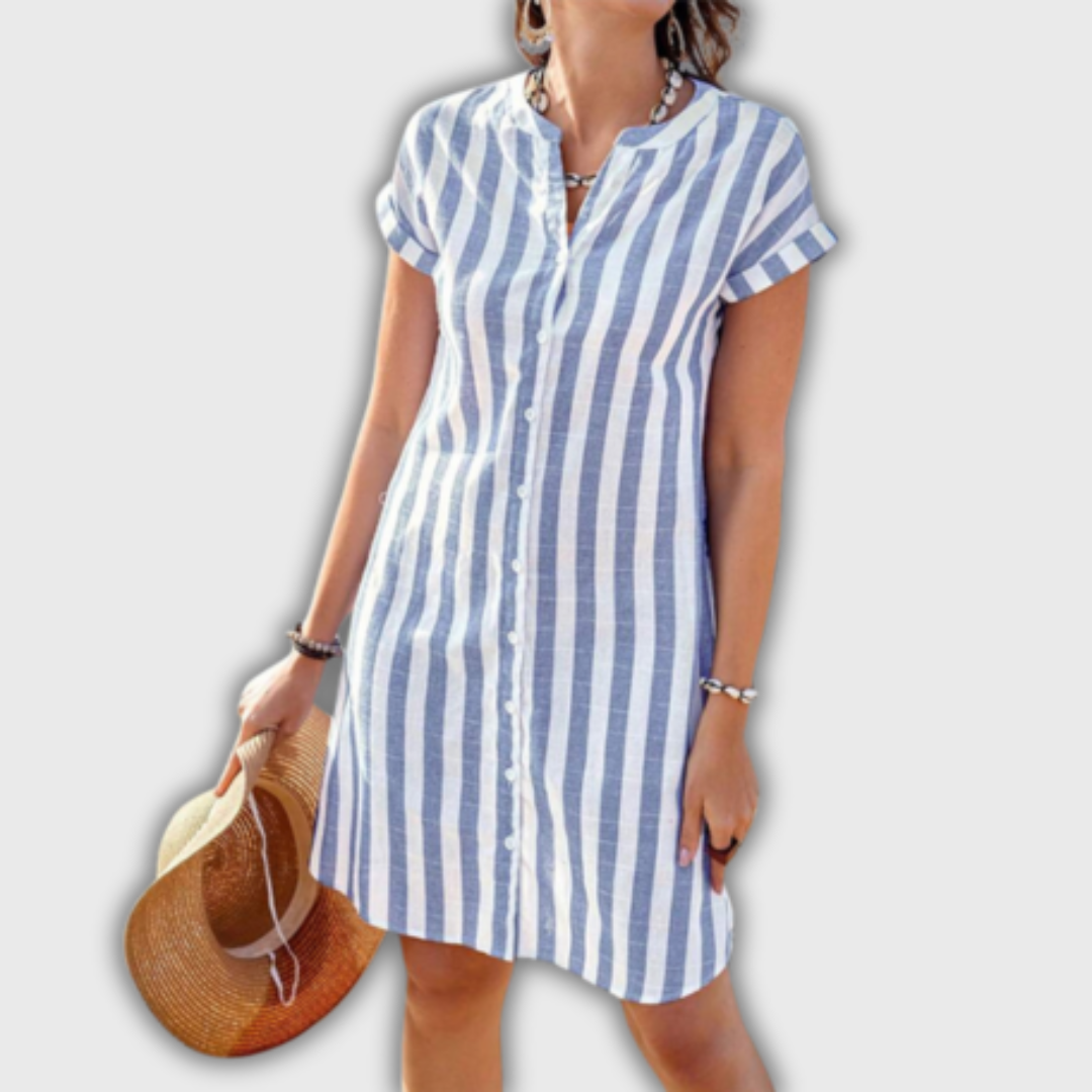 Luisa – Vestido midi a rayas