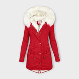 Ivara - Chaqueta de invierno impermeable con forro de piel sintética