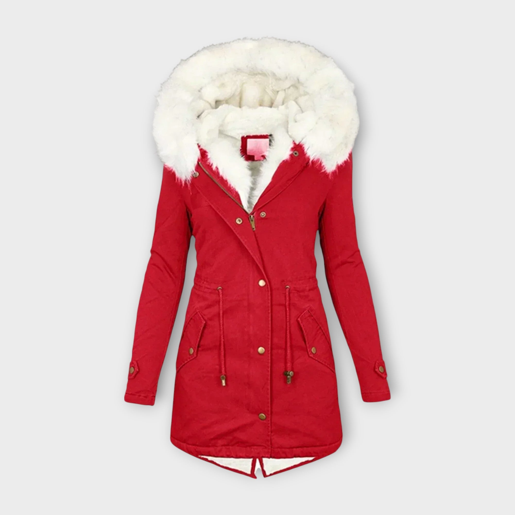 Ivara - Chaqueta de invierno impermeable con forro de piel sintética