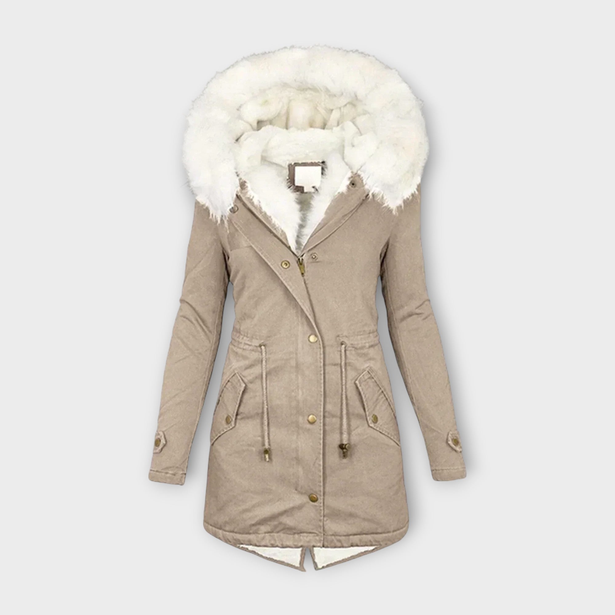 Ivara - Chaqueta de invierno impermeable con forro de piel sintética
