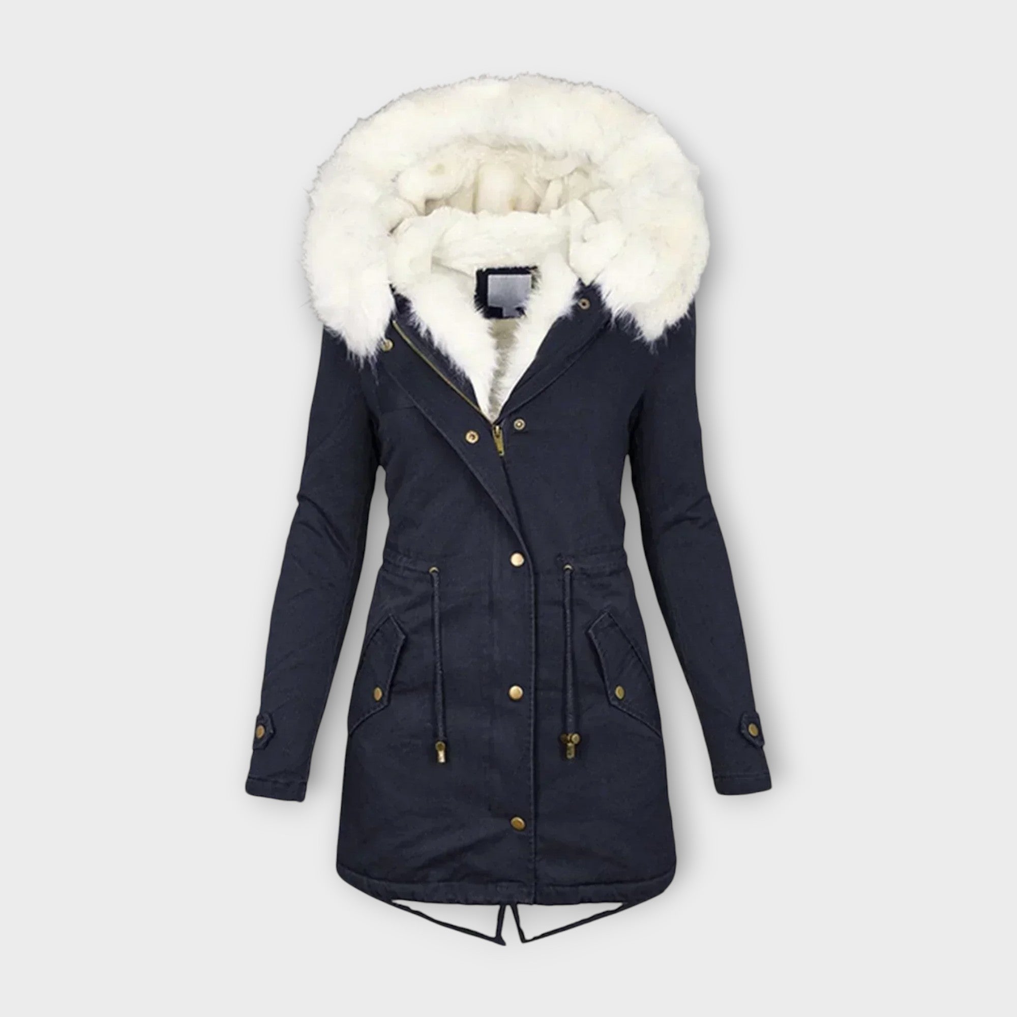 Ivara - Chaqueta de invierno impermeable con forro de piel sintética