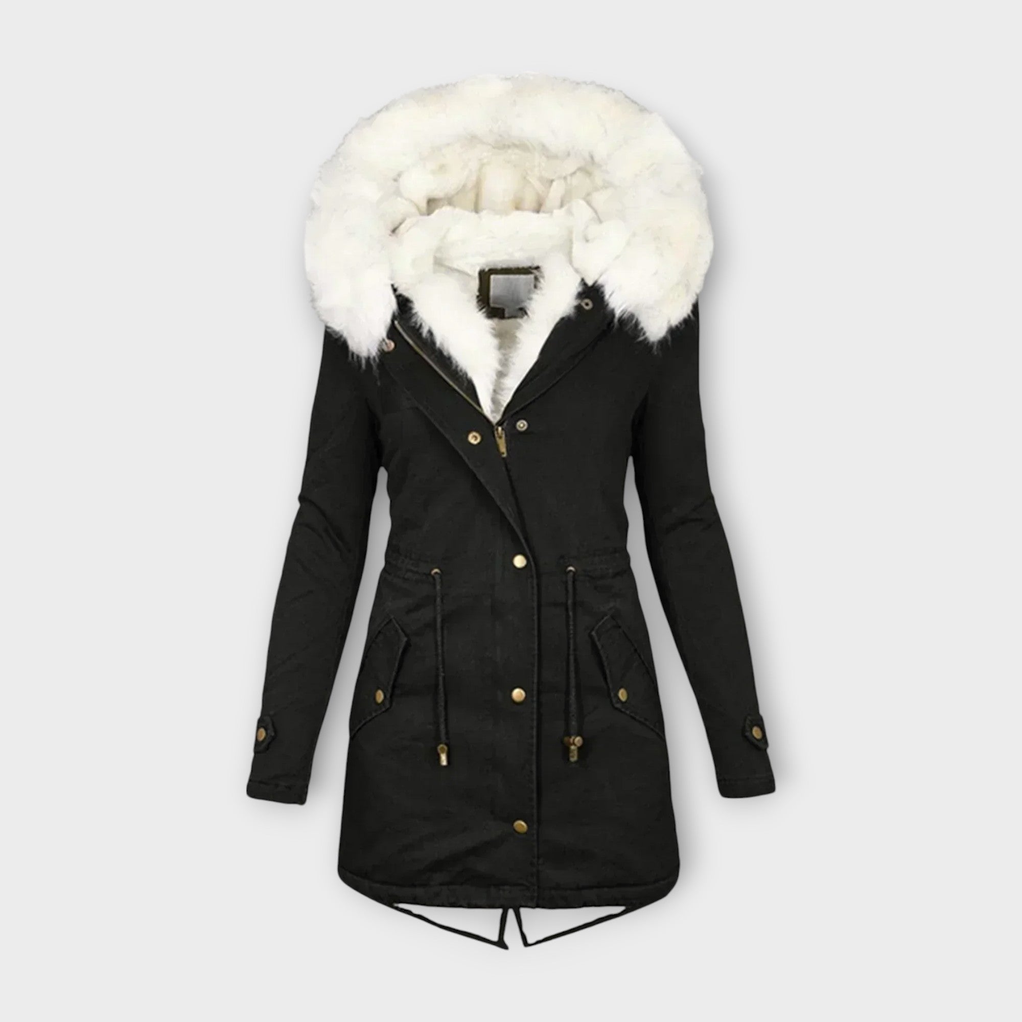 Ivara - Chaqueta de invierno impermeable con forro de piel sintética