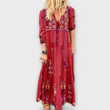 Vivi - Vestido maxi de lino Boho de Lässig