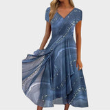Isha | Vestido Midi Elegante con Cuello en V