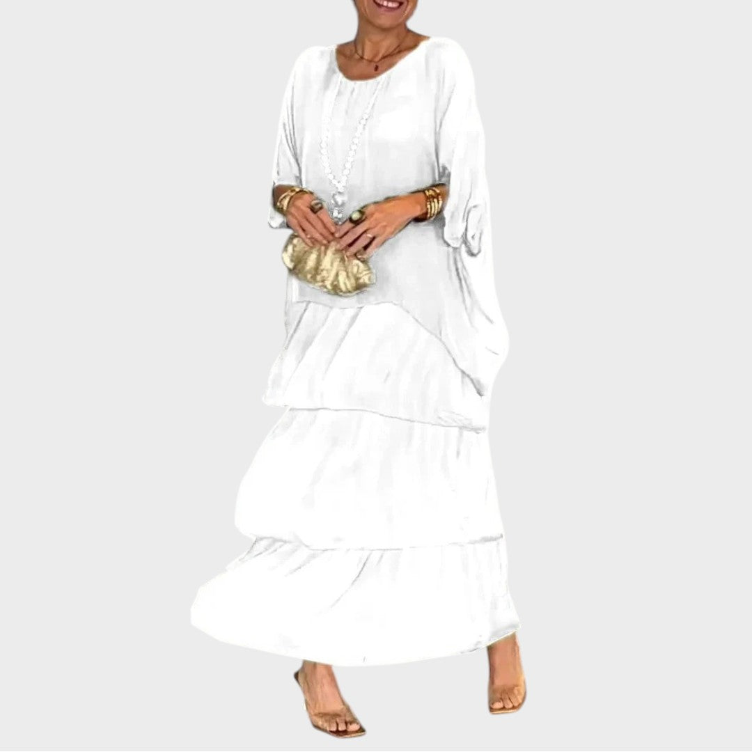 Nora | Vestido de chifón elegante estilo boho para uso diario
