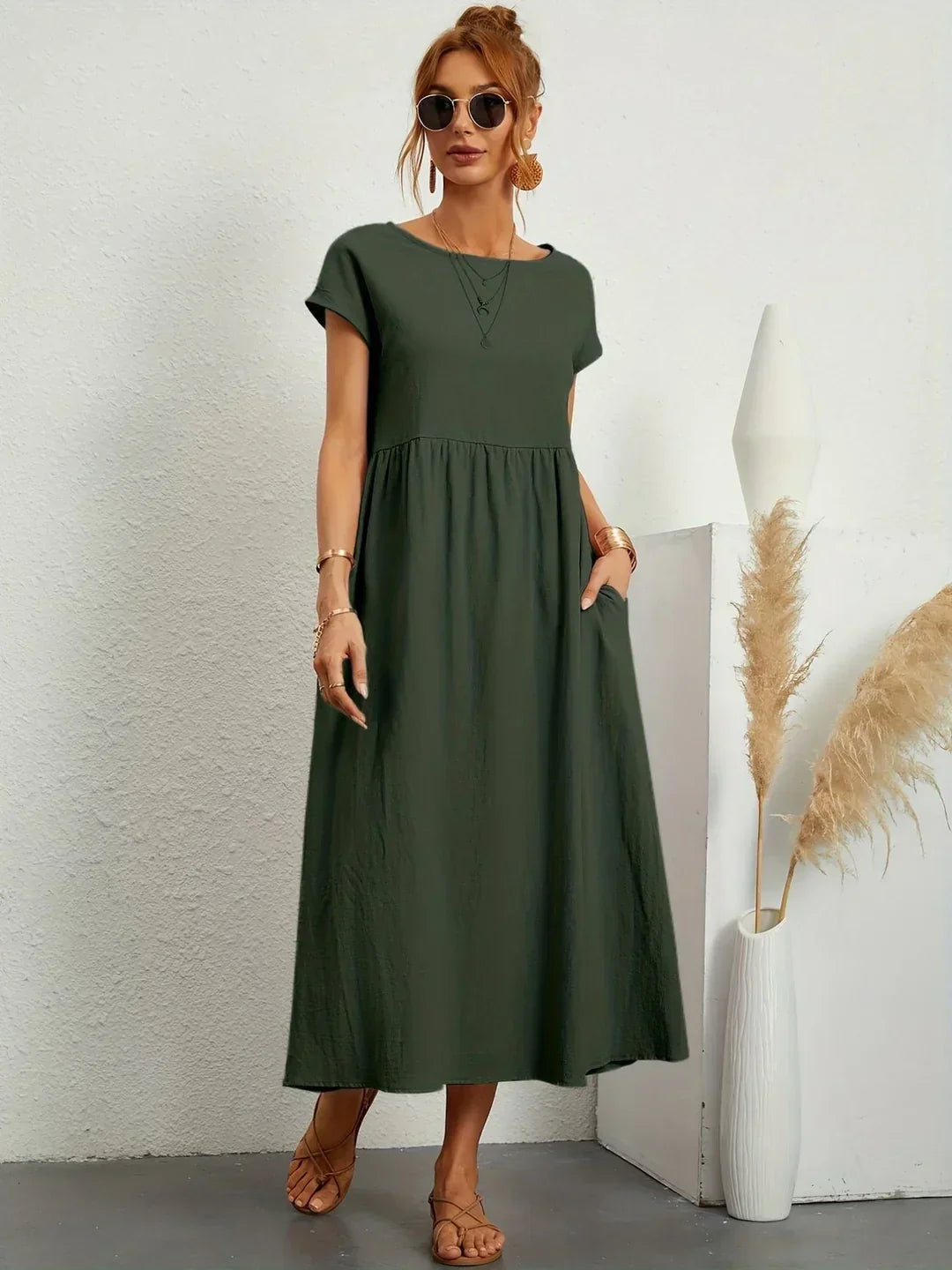 Vestido Gabrielle - Verde Militar