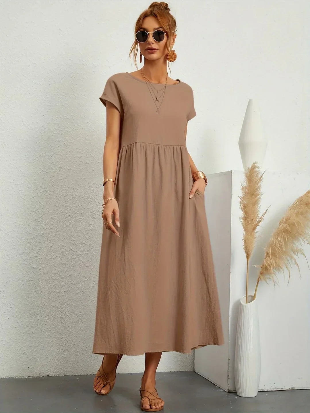 Vestido Gabrielle - Caqui