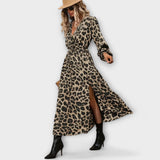 Natalie - Elegante Vestido con Estampado de Leopardo