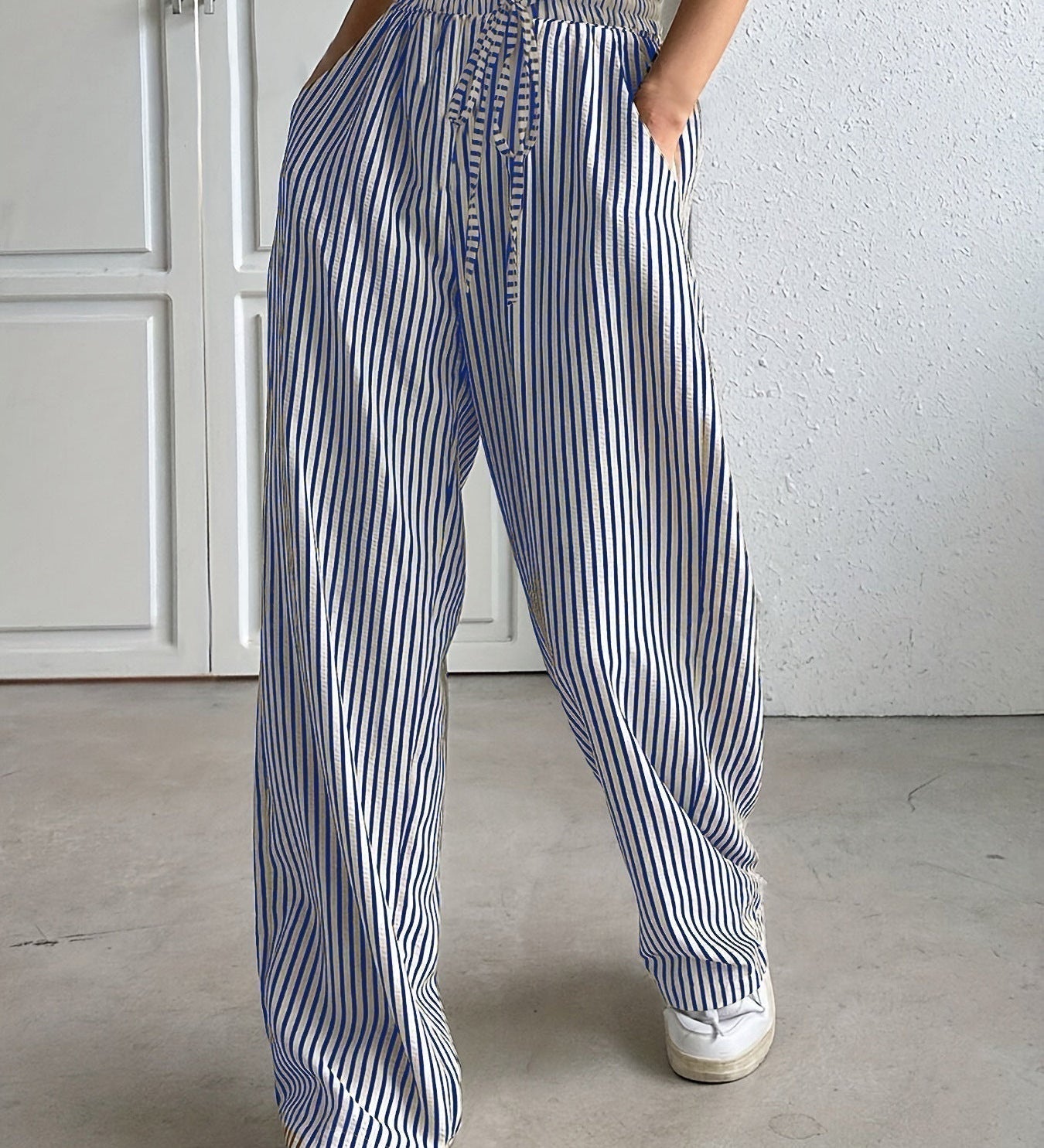 Hollis – Pantalones a rayas de pernera ancha