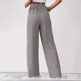 Hollis – Pantalones a rayas de pernera ancha