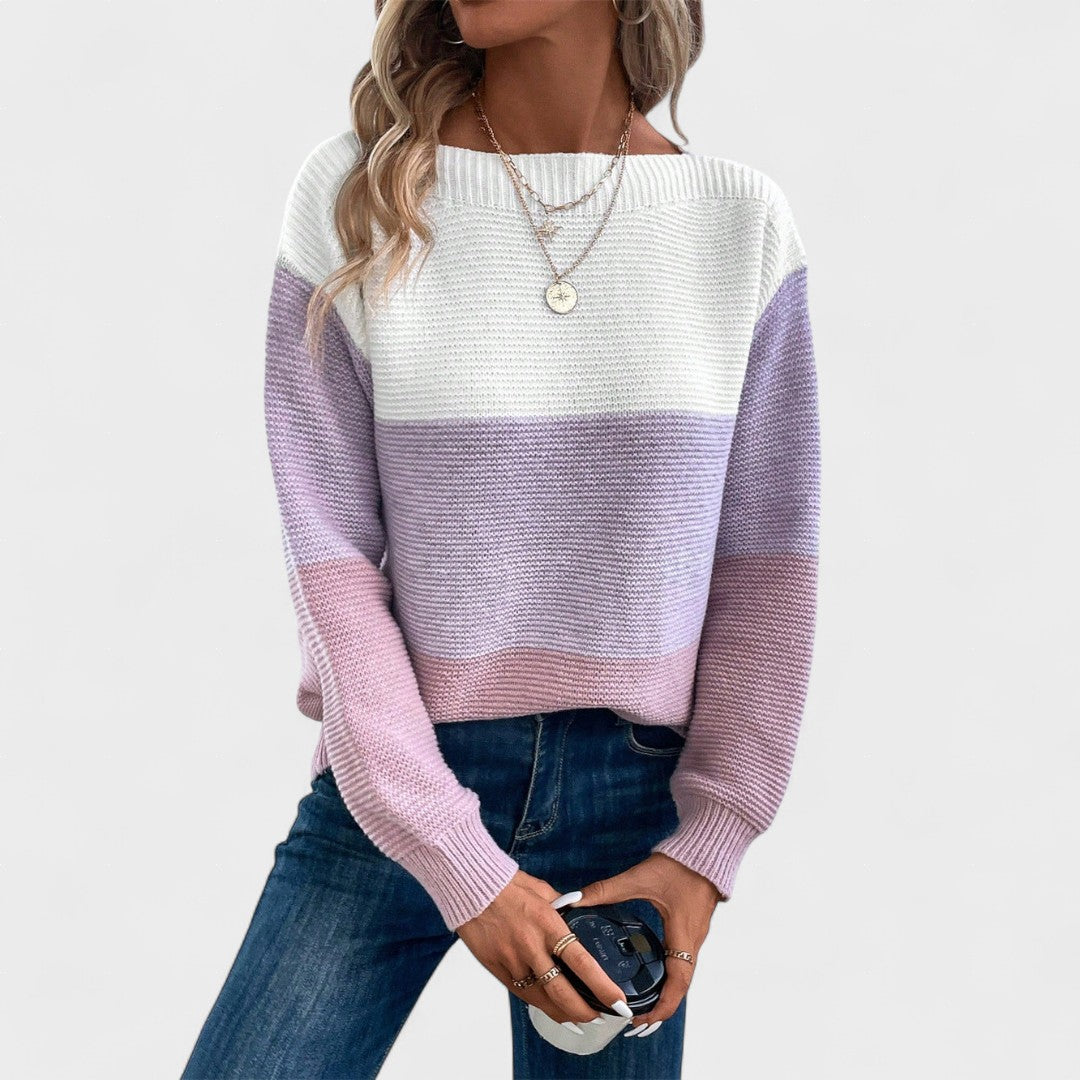 Camille | Jersey de punto con bloques de color