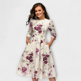 Retrozo - Elegante Vestido hasta la Rodilla