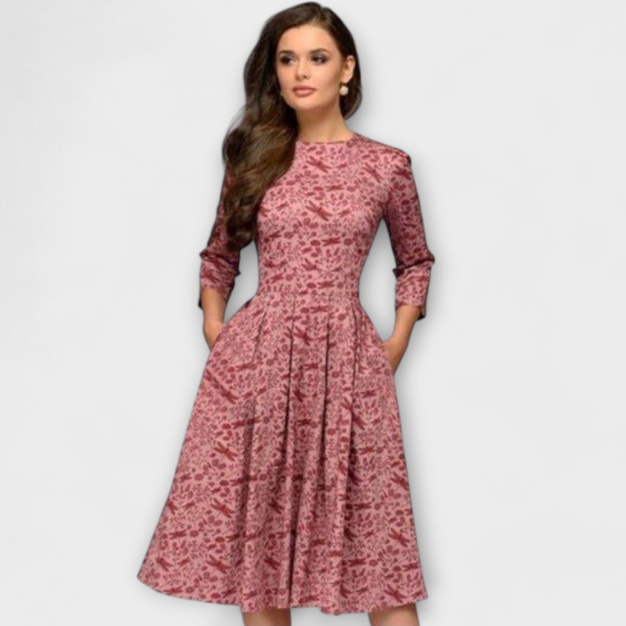 Retrozo - Elegante Vestido hasta la Rodilla