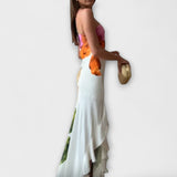 The Sapphire - Elegante vestido largo de patchwork