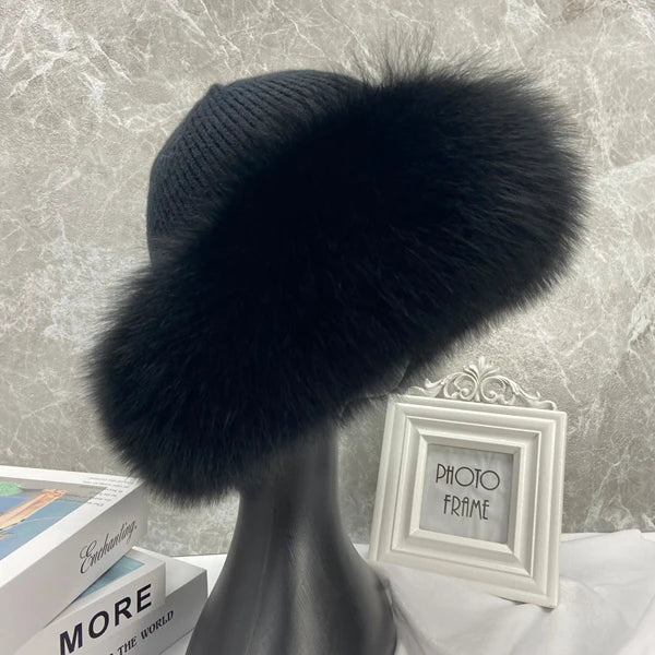 Celeste | Gorro de piel de zorro de lujo