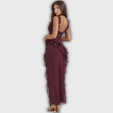 Lara - Vestido maxi elegante con abertura