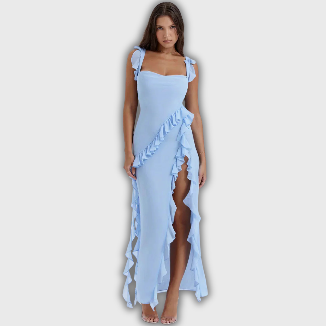 Lara - Vestido maxi elegante con abertura