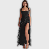 Lara - Vestido maxi elegante con abertura