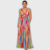 Freya | Vestido maxi estampado