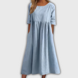 Sofía | Vestido en armonía azul