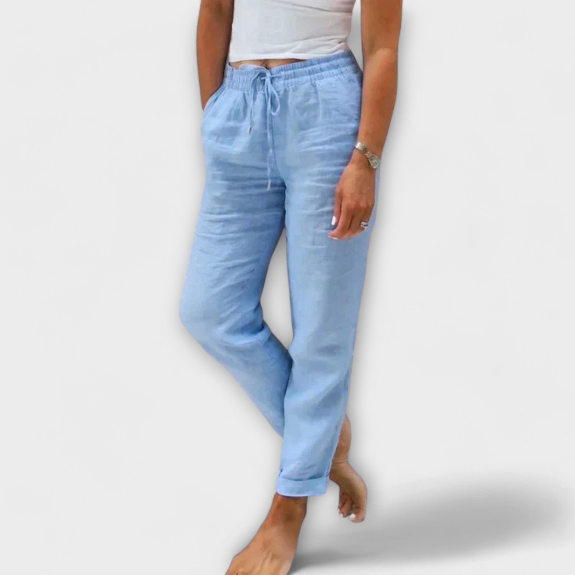 Stacy – Pantalones Ligeros de Lino