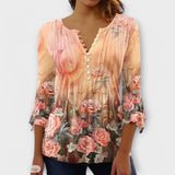 Juliane – Blusa con cuello en V y mangas