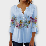 Juliane – Blusa con cuello en V y mangas