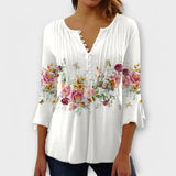 Juliane – Blusa con cuello en V y mangas