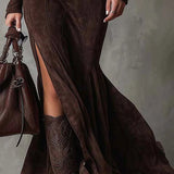 Maxivestido vintage con cinturón