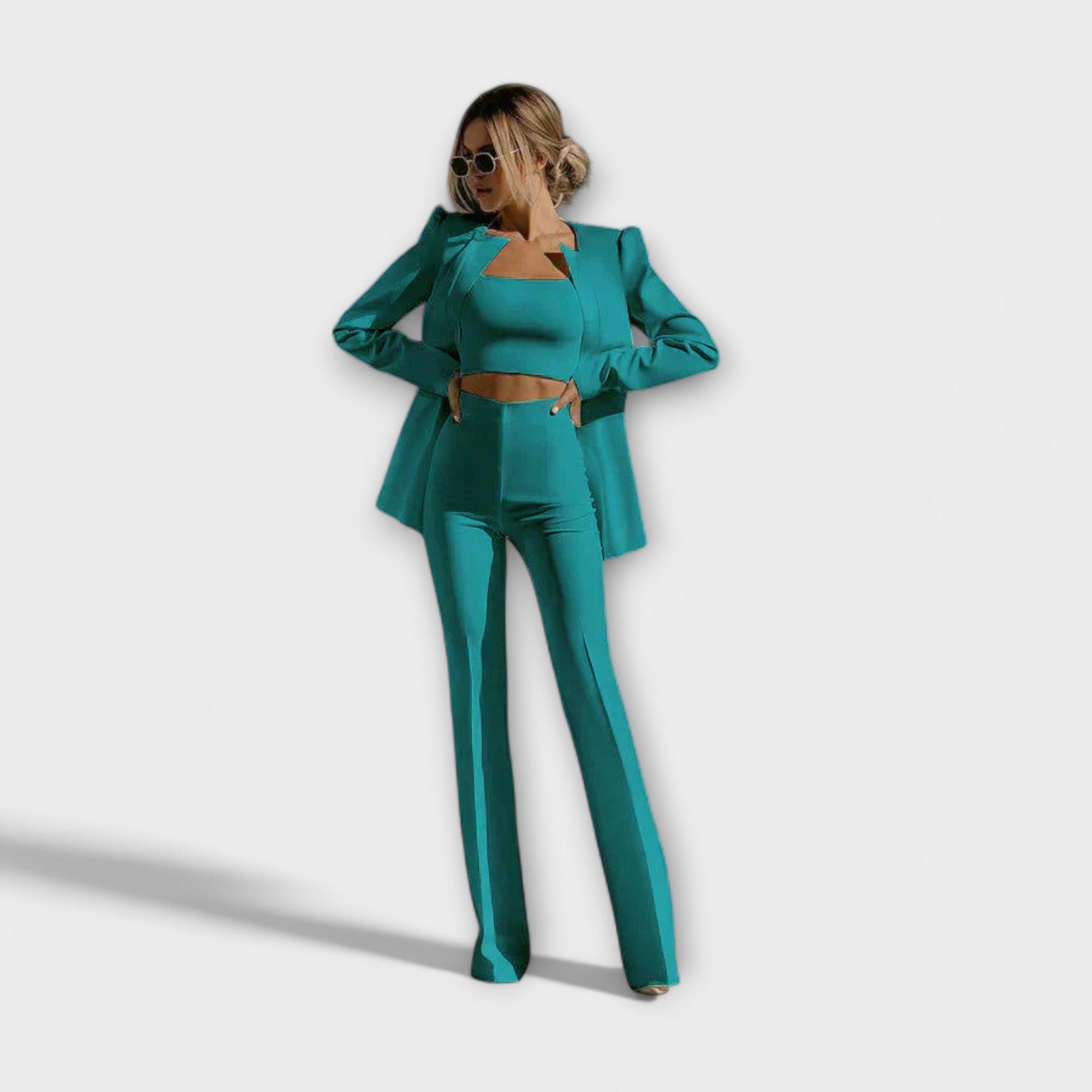 Selina - Conjunto de 3 piezas elegante (Blazer, Top, Pantalones)