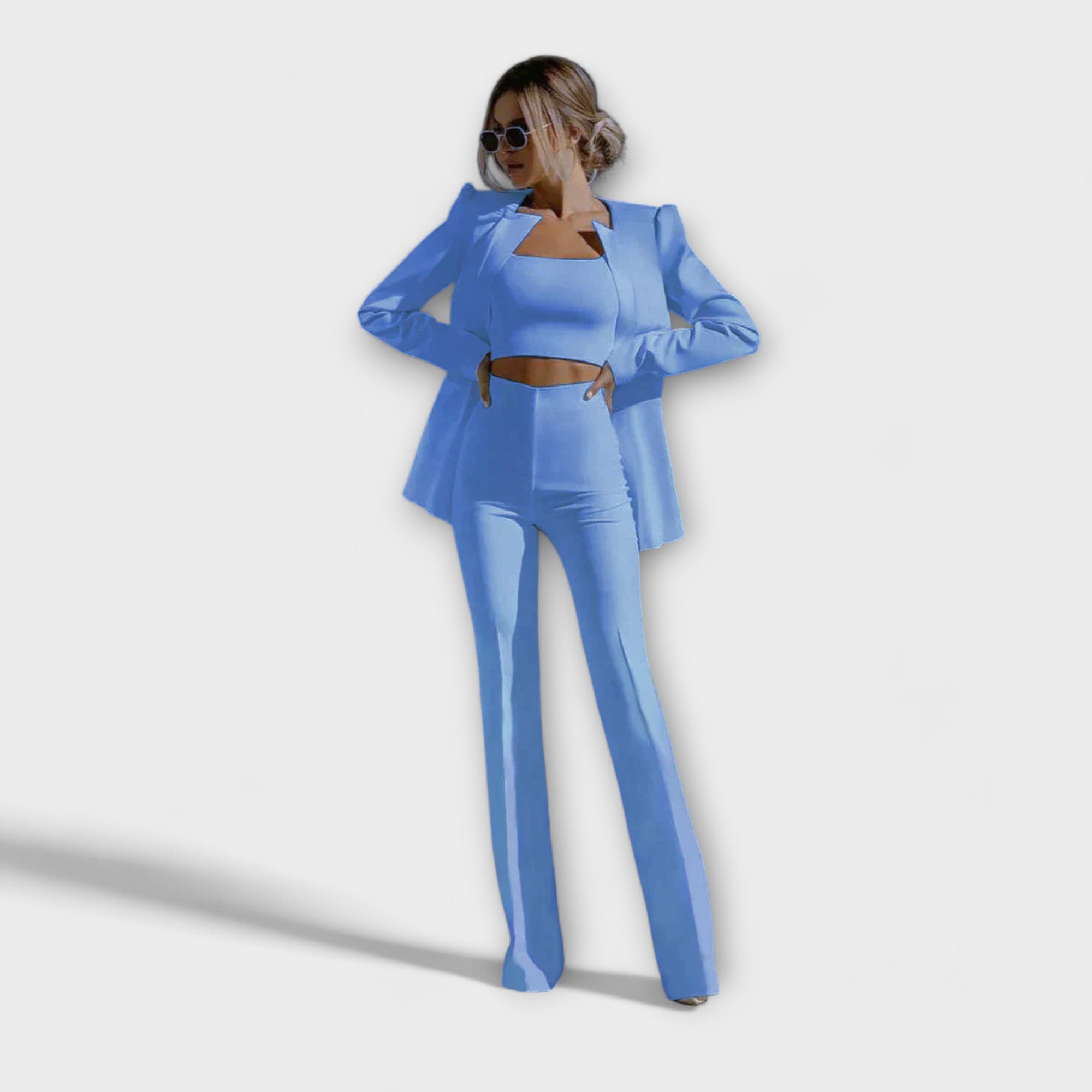 Selina - Conjunto de 3 piezas elegante (Blazer, Top, Pantalones)