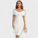 Elegant Dress with V-Neck
