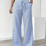 Alina™ | Elegantes pantalones a rayas con bolsillos