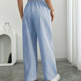 Alina™ | Elegantes pantalones a rayas con bolsillos