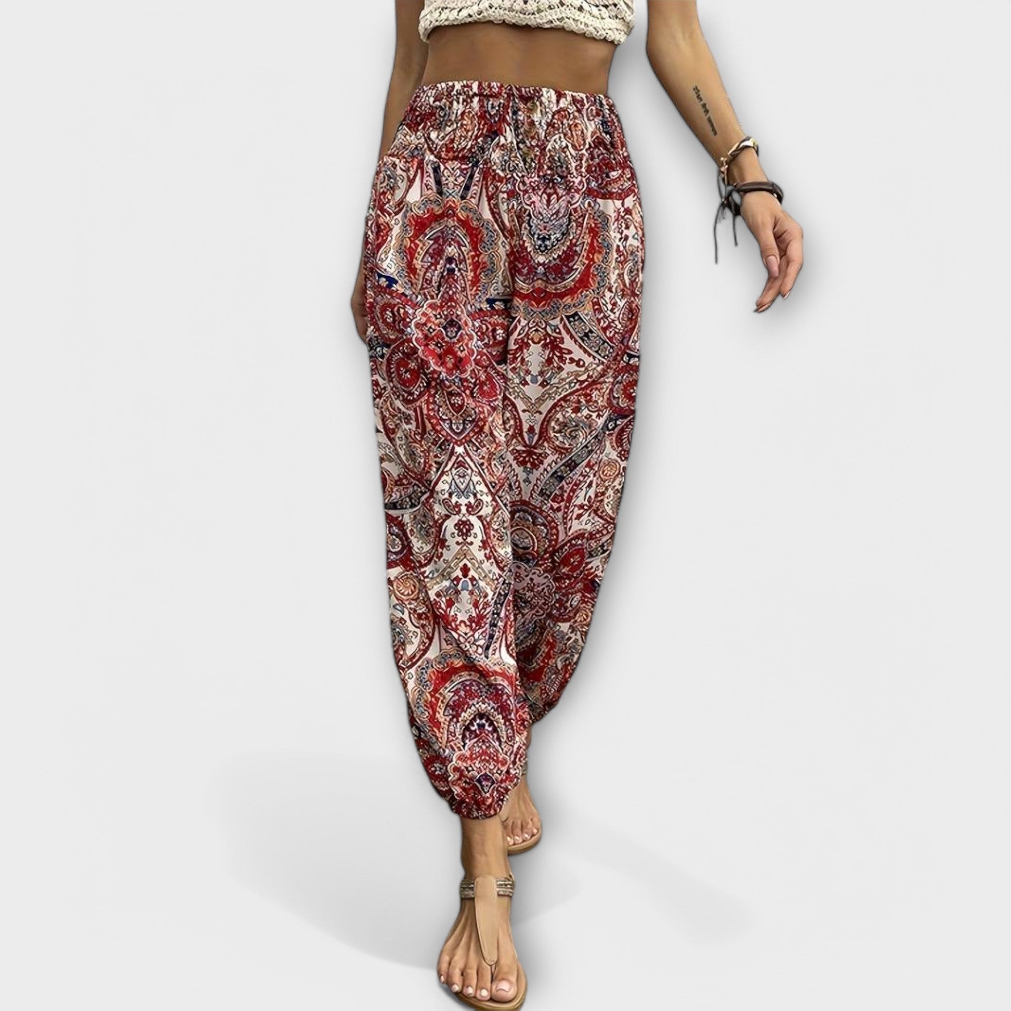 Scarlett – Pantalones con estampado étnico