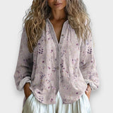Lia | Blusa vintage con estampado de hojas