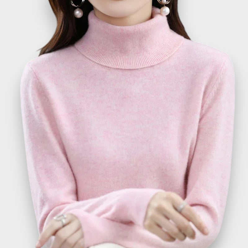 Zoey | Jersey de cuello alto de cachemir