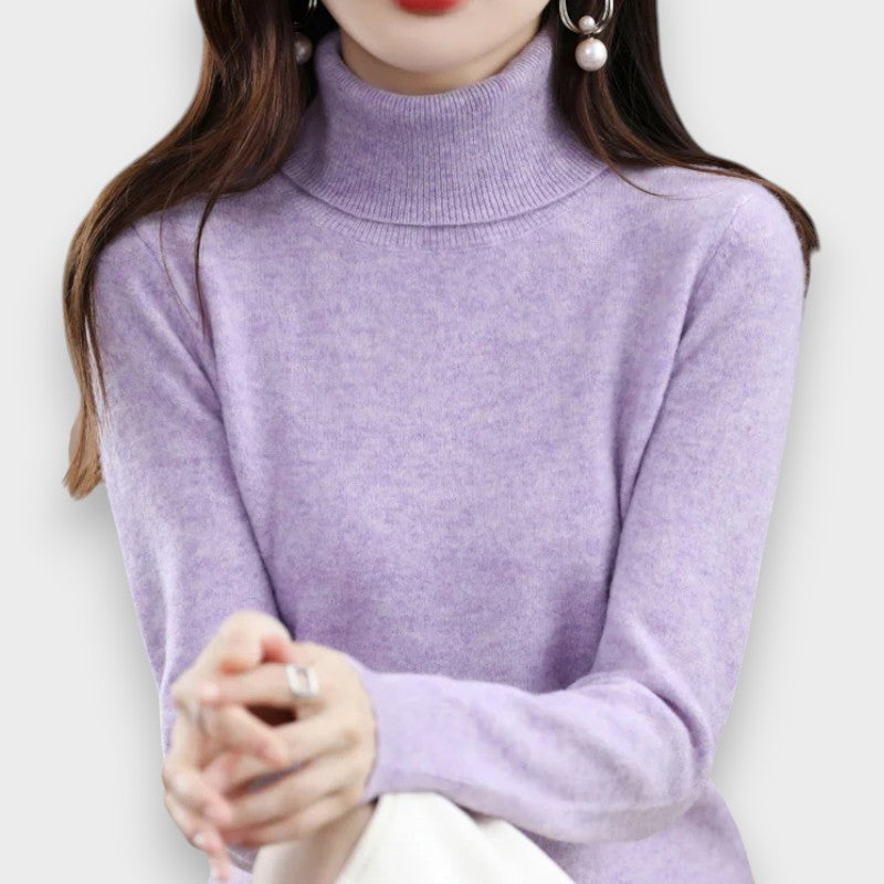 Zoey | Jersey de cuello alto de cachemir