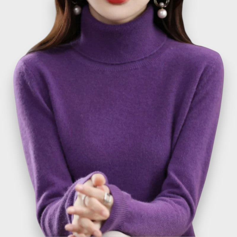 Zoey | Jersey de cuello alto de cachemir